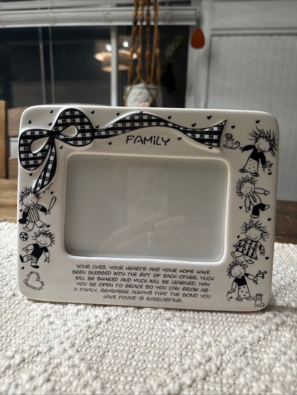 Family Decorative Black & White Picture Frame
